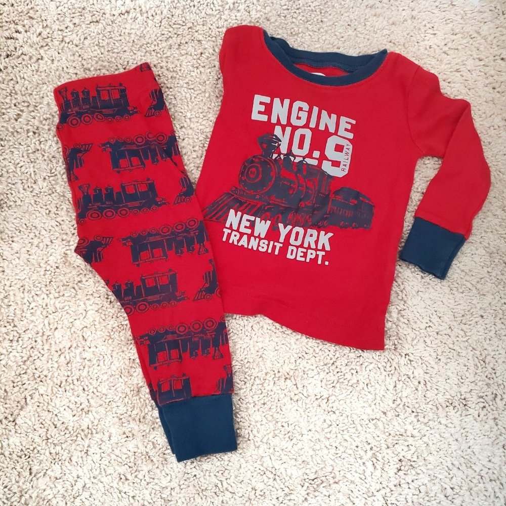 Train Pajamas - 12-18 months
